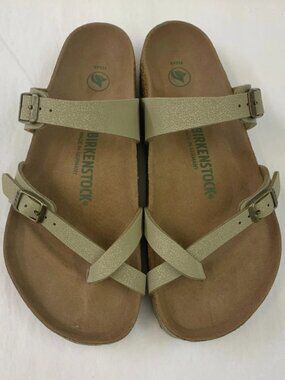 Birkenstock Mayari Faded Khaki Vegan Footbed Narrow Width Sandals